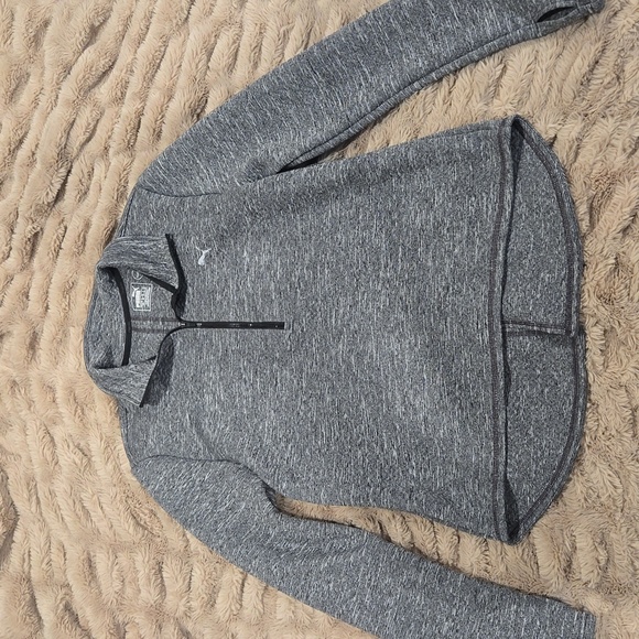 Puma Nocturnal Womens Sz Large 3/4 zip Training Sweater Jacket Grey Thumb Hole - Picture 1 of 5
